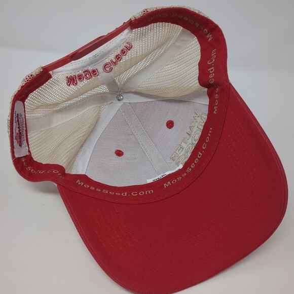 Walter Moss Seed Trucker Hat Red One Size Adjustable Mesh Back George Andrie - Picture 6 of 8